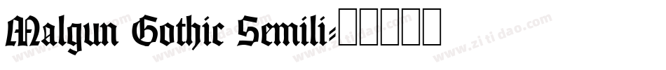 Malgun Gothic Semili字体转换
